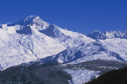 Off-piste skigebied in wording