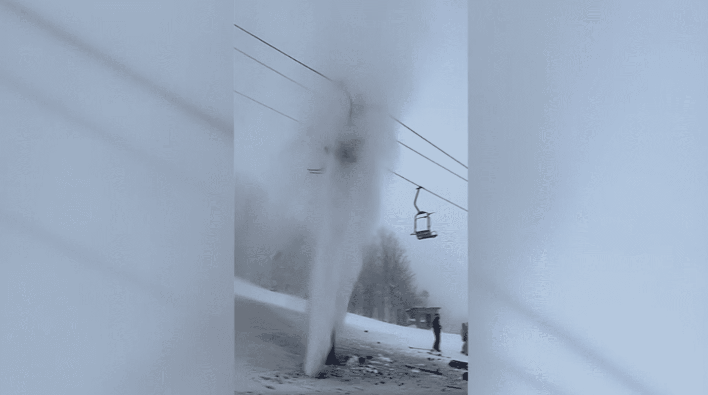 Bizar: skiërs in skilift gewond door breuk brandkraan